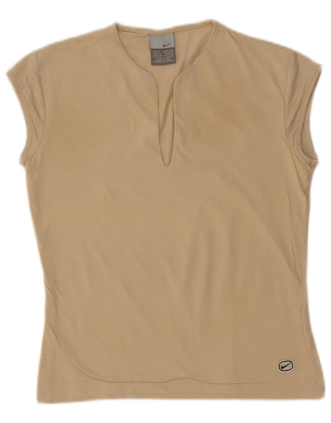 NIKE Camiseta corta para mujer UK 10/12 Medium Beige