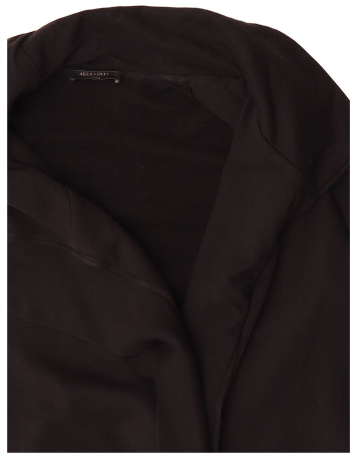 ALL SAINTS Suéter tipo cárdigan largo extragrande para mujer UK 40 Mediano Negro