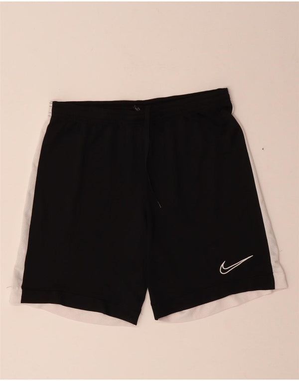 Nike Pantalones cortos deportivos Dri Fit para mujer UK 44 Mediano Negro Colorblock Poliéster