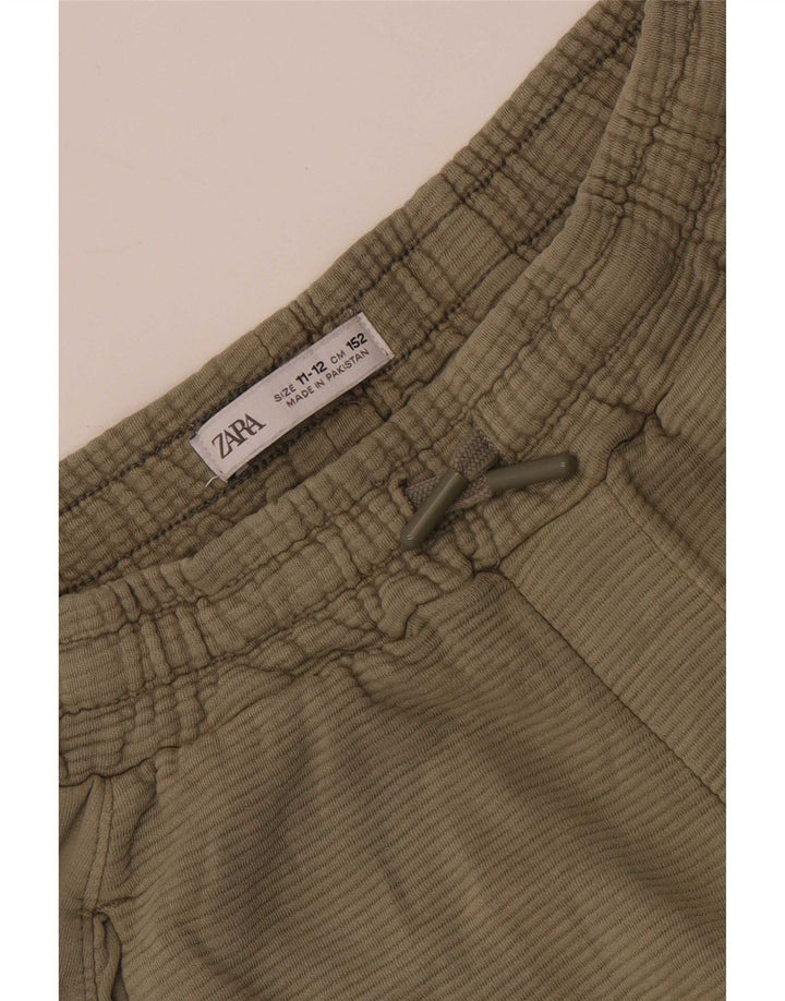 Zara Pantalones cortos chinos para niños 11-12 años W26 Caqui