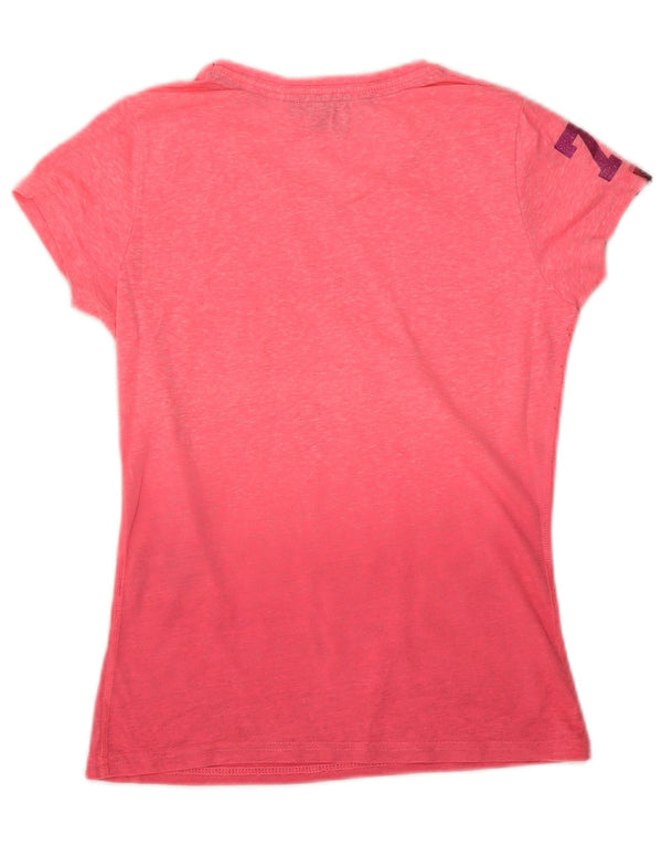 Superdry Camiseta gráfica para mujer Top UK 8 Small Pink Tie Dye Poliéster