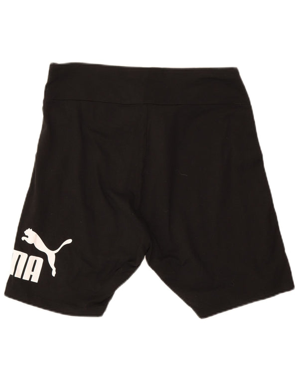 Puma - Pantalones cortos deportivos gráficos para mujer, talla 40, talla grande, algodón negro