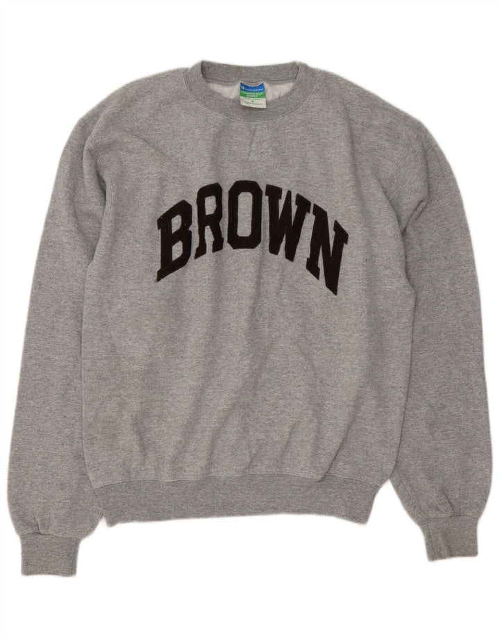 Champion Sudadera con gráfico de corte regular para hombre, jersey pequeño gris