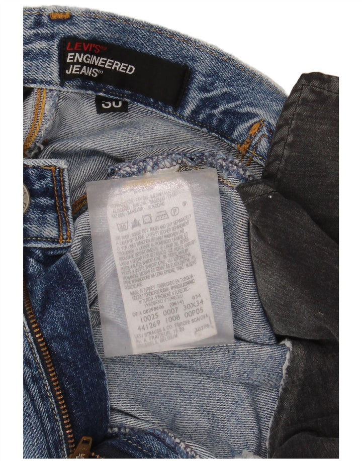 Vaqueros rectos desgastados para hombre Levi's W30 L34 Algodón azul