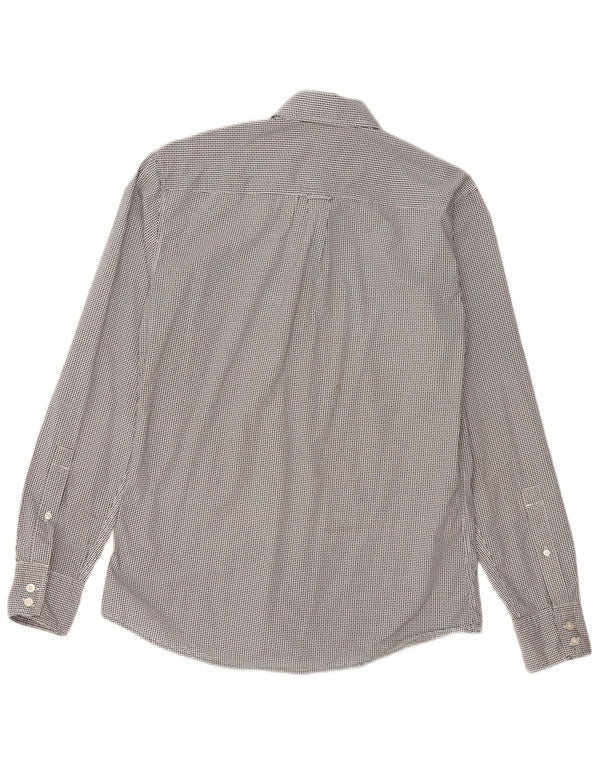 Camisas HUGO BOSS Hombre | Camisa de corte regular de algodón geométrico negro mediano