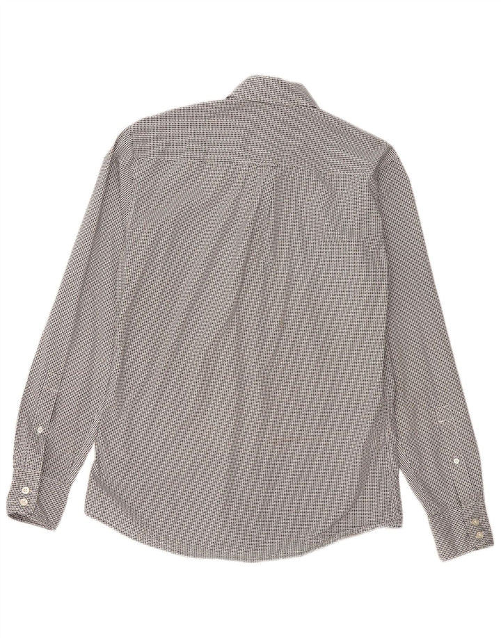 Camisas HUGO BOSS Hombre | Camisa de corte regular de algodón geométrico negro mediano