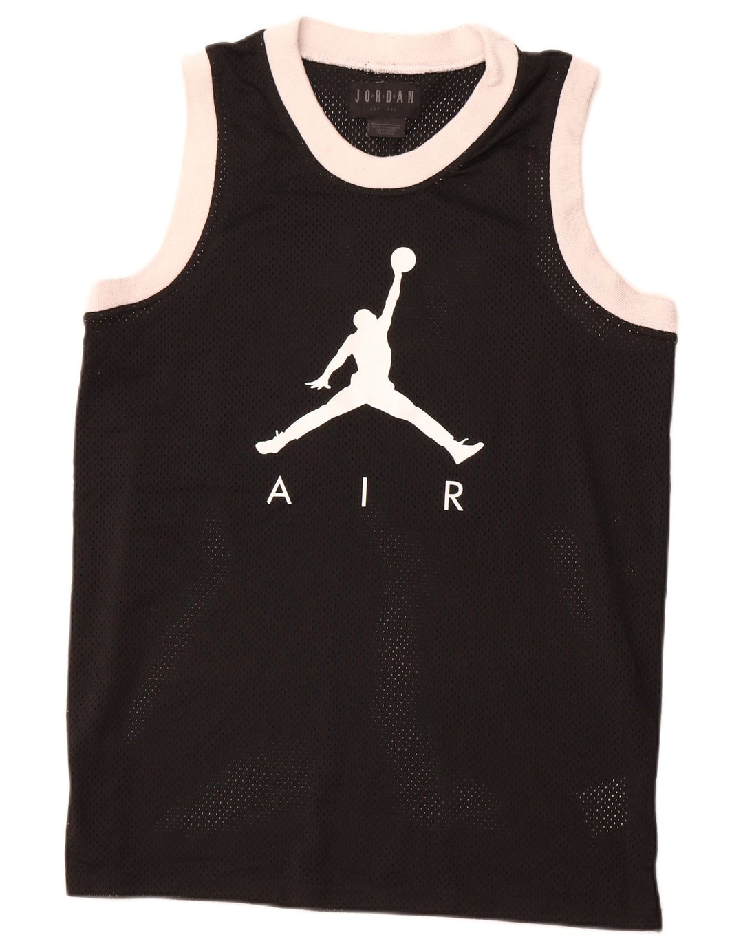 JORDAN Mens Graphic Vest Top Medium Black Colorblock Poliéster Deportes