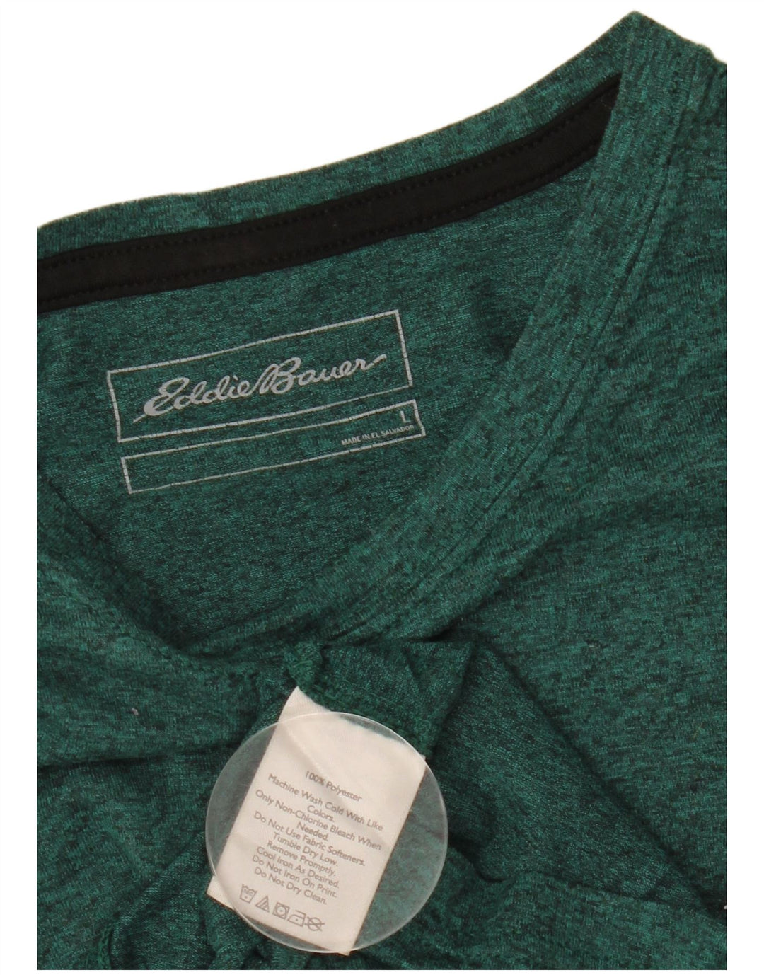 Eddie Bauer Camiseta de corte regular para hombre Top grande de poliéster moteado verde