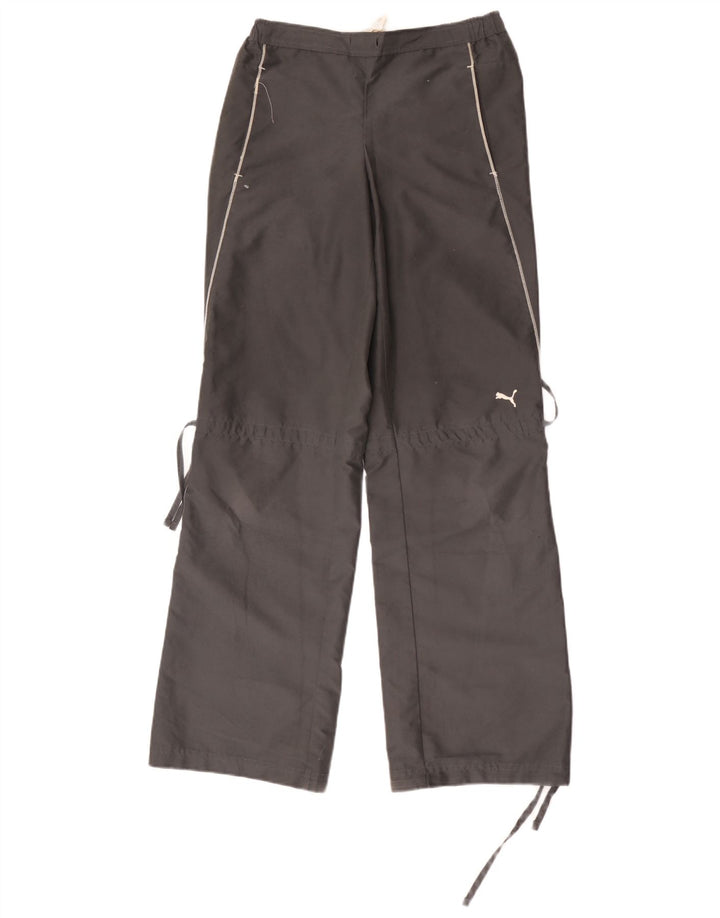 Puma Mujer Chándal Pantalones UK 10 Pequeño Gris Poliéster