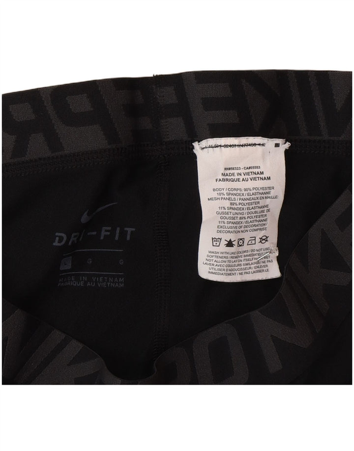 Nike Dri Fit Graphic Crop Leggings para hombre, poliéster negro grande