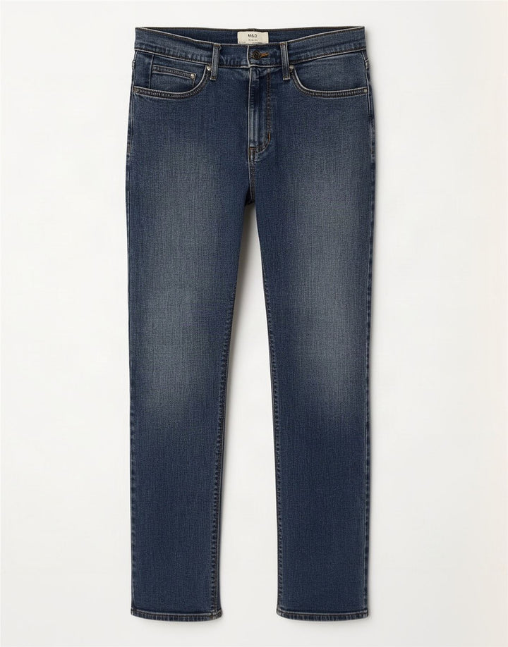Marks & Spencer Vaqueros ajustados para hombre W32 L31 Algodón azul