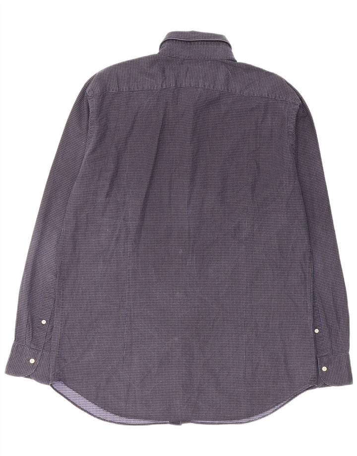 BOOGIE Camisa Milano Custom Fit para hombre 2XL Algodón de pata de gallo azul marino