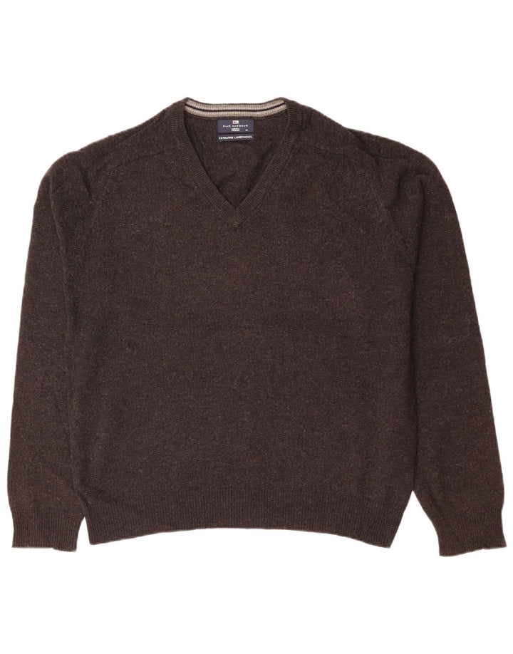 Marks & Spencer Jersey con Cuello en V Azul Harbour para Hombre Gris Medio