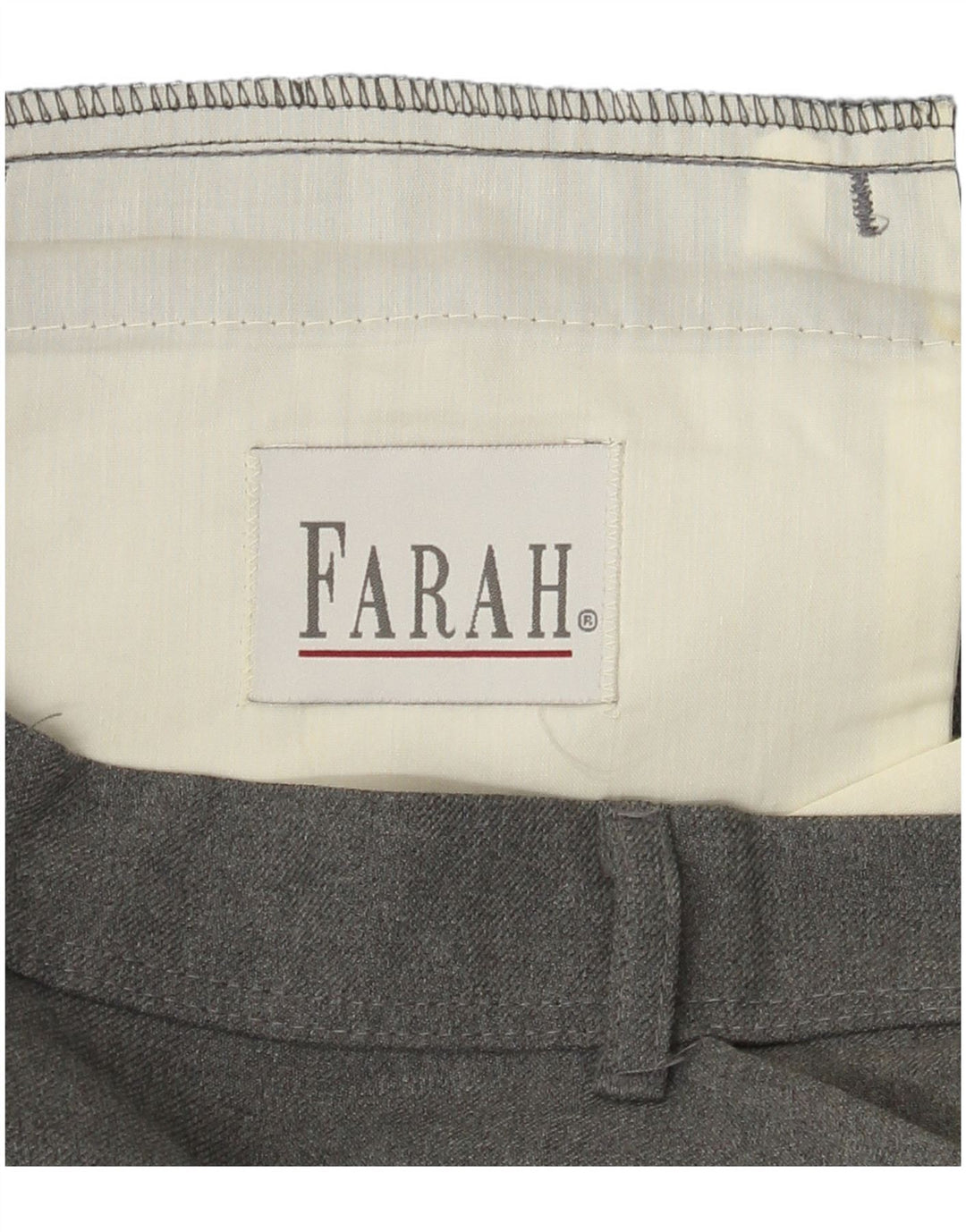 FARAH Pantalones informales rectos para hombre W40 L30 Gris
