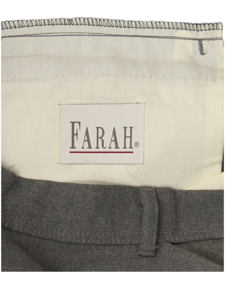 FARAH Pantalones informales rectos para hombre W40 L30 Gris