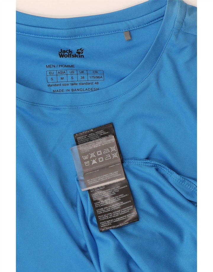Jack Wolfskin Camiseta para hombre Top UK 38 Small Azul Poliéster