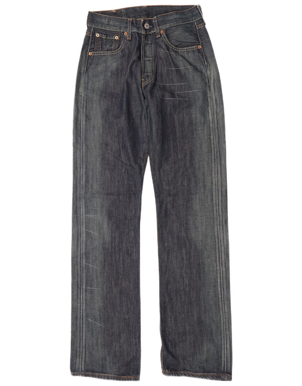 Levi's Mujer 501 Vaqueros Rectos De Tiro Alto W28 L34 Algodón Azul