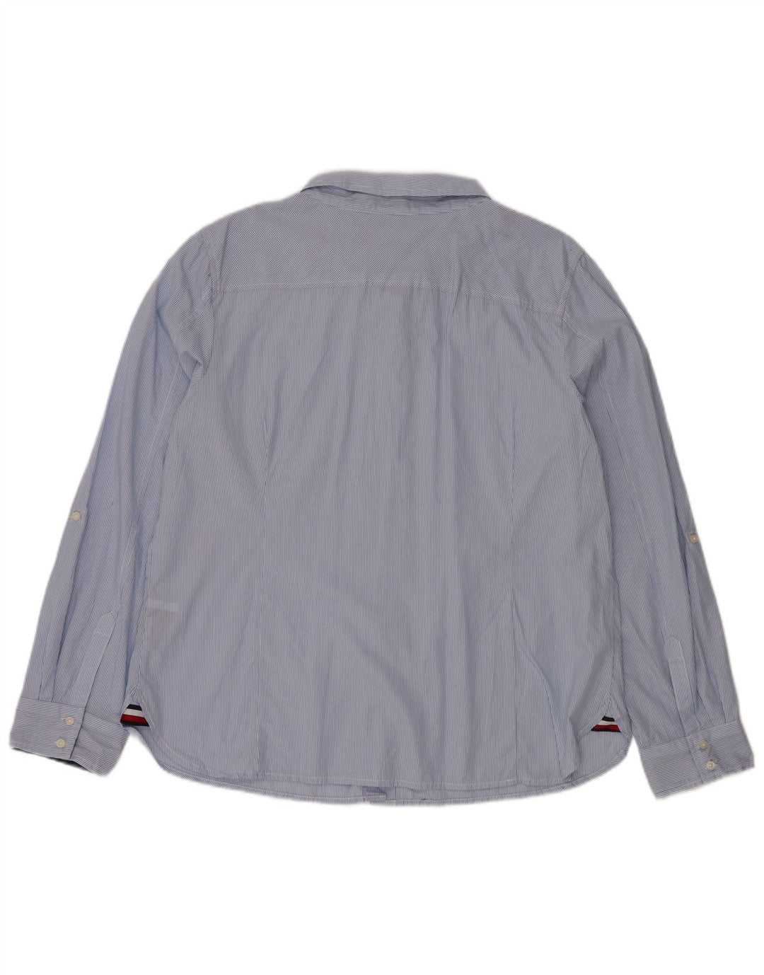 TOMMY HILFIGER Camisa de mujer UK 20 2XL Algodón a rayas azules