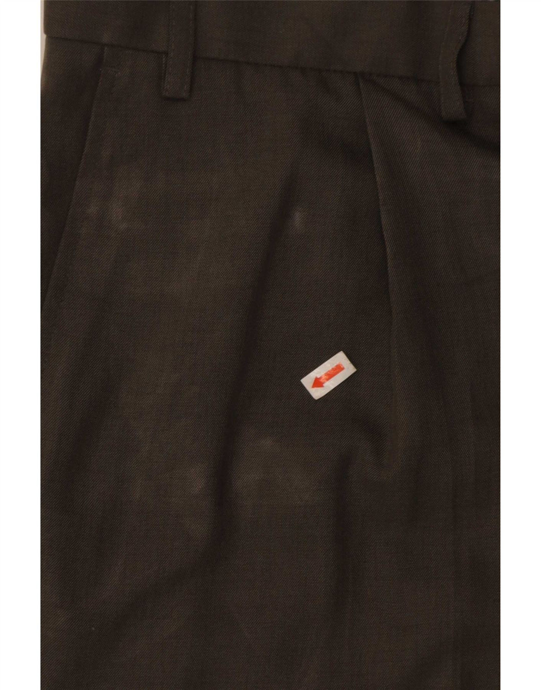 Marks & Spencer Pantalón de traje con pinzas para hombre W40 L31 Poliéster caqui