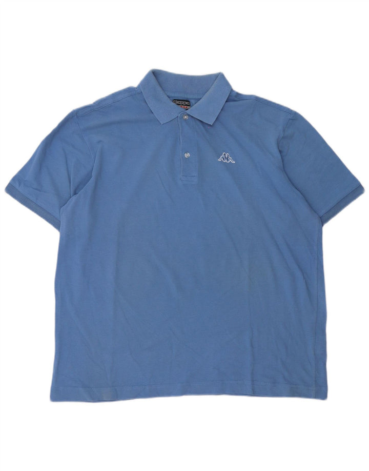 Polo Kappa Hombre Grande Azul Algodón