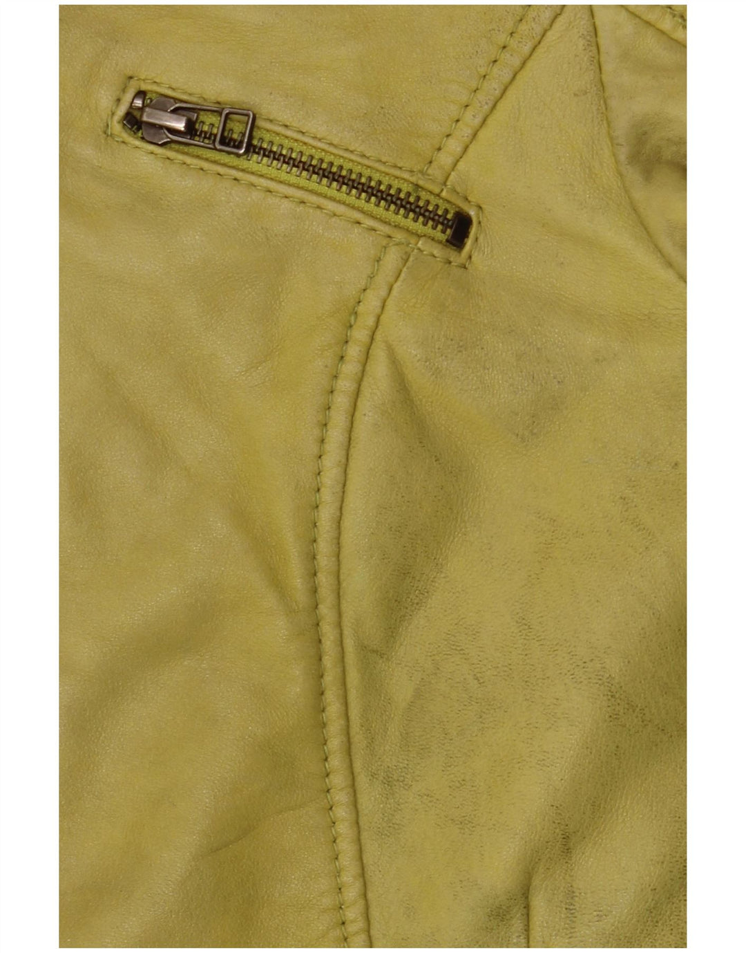 Freaky Nation Chaqueta de cuero para mujer UK 10 Small Green Leather