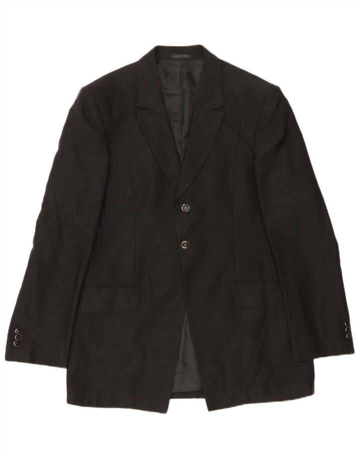 Carlo Pignatelli Chaqueta tipo blazer de 2 botones para hombre IT 54 2XL Rayas negras