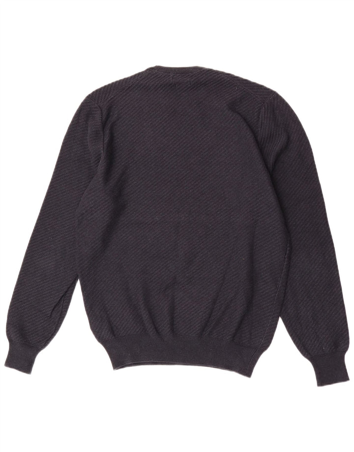 Massimo Dutti Jersey Cuello Redondo Hombre Medio Azul Marino Algodón