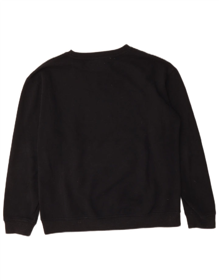 Ellesse - Sudadera gráfica para mujer, talla 40, talla mediana, algodón negro