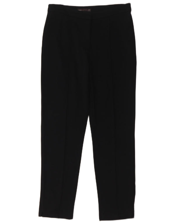 Marks & Spencer Pantalones informales ajustados para mujer UK 10 Small W29 L28 Azul marino