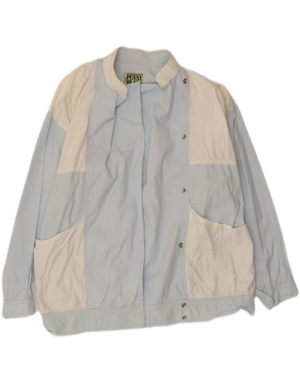 PENNY BLACK Chaqueta utilitaria para mujer UK 40 Grande Azul Colorblock Algodón