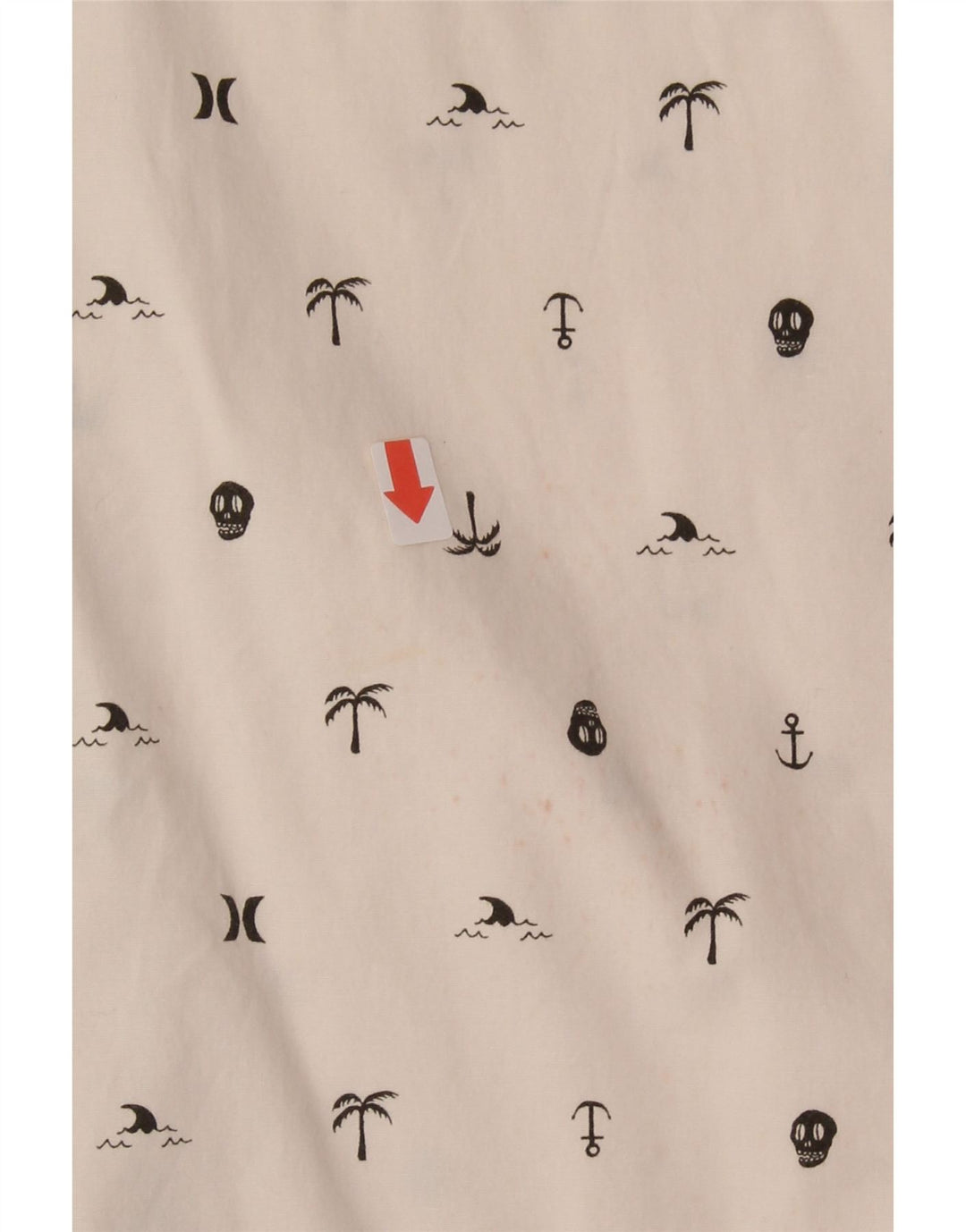 HURLEY Boys Abstract Pattern Short Sleeve Shirt 14-15 Years XL Beige Vintage Hurley and Second-Hand Hurley from Messina Hembry 