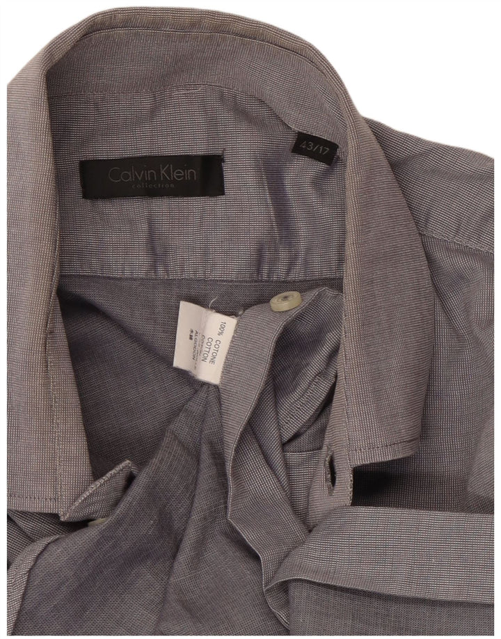 Camisa Calvin Klein Hombre Talla 43 17 XL Algodón Gris