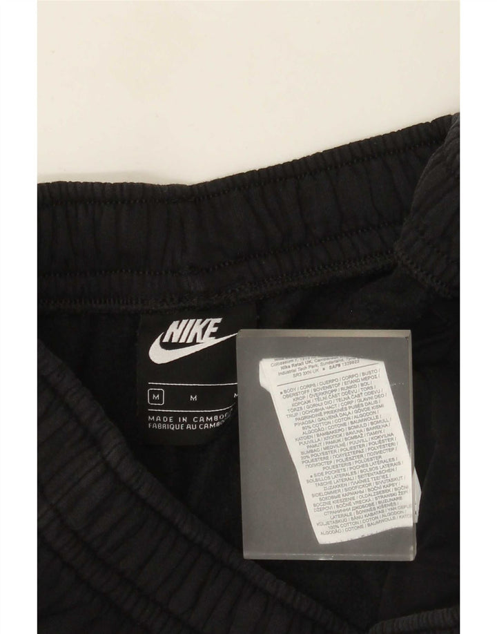 Pantalones cortos deportivos Nike para hombre de algodón negro mediano