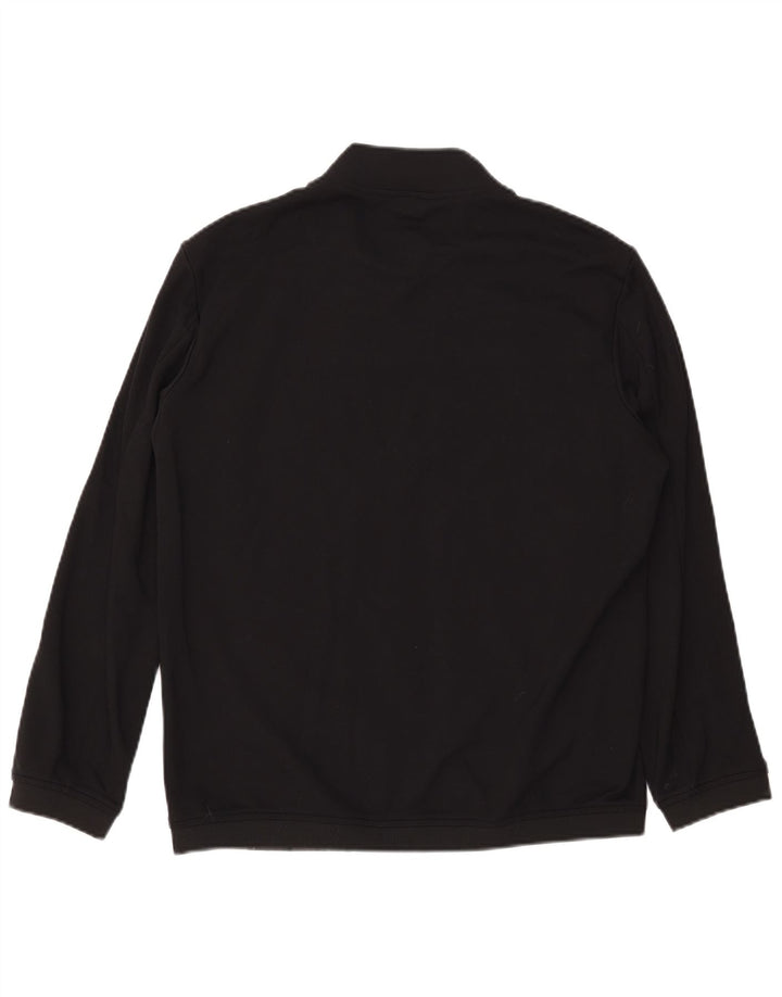 ZARA Hombre Chándal Top Chaqueta Grande Poliéster Negro