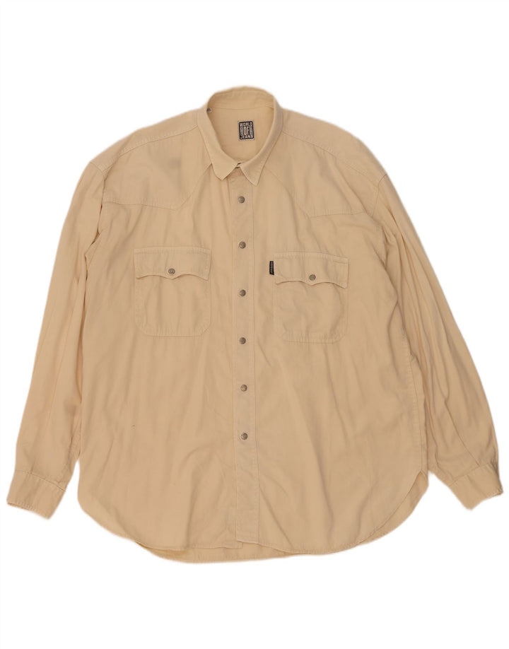 CASSUCI Camisa Hombre 2XL Algodón Beige