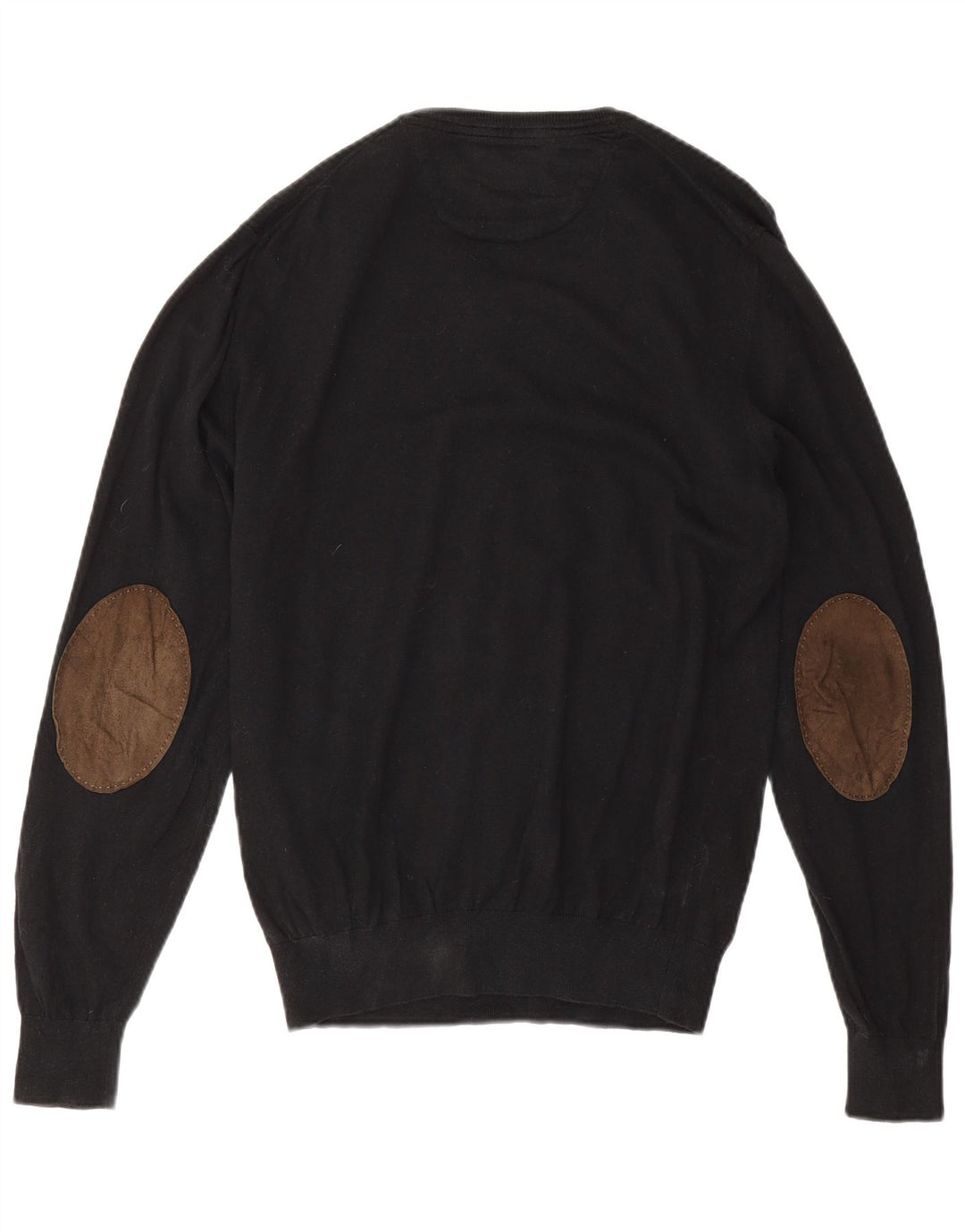 Massimo Dutti Jersey Hombre Cuello Pico XL Negro Algodón