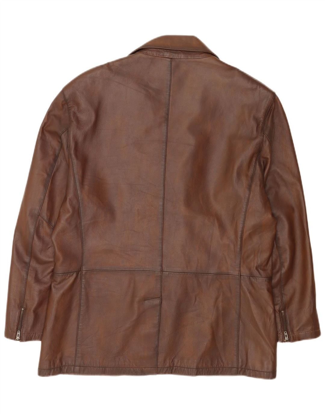Conbipel Chaqueta Blazer de Cuero con 3 Botones para Hombre IT 56 2XL Marrón