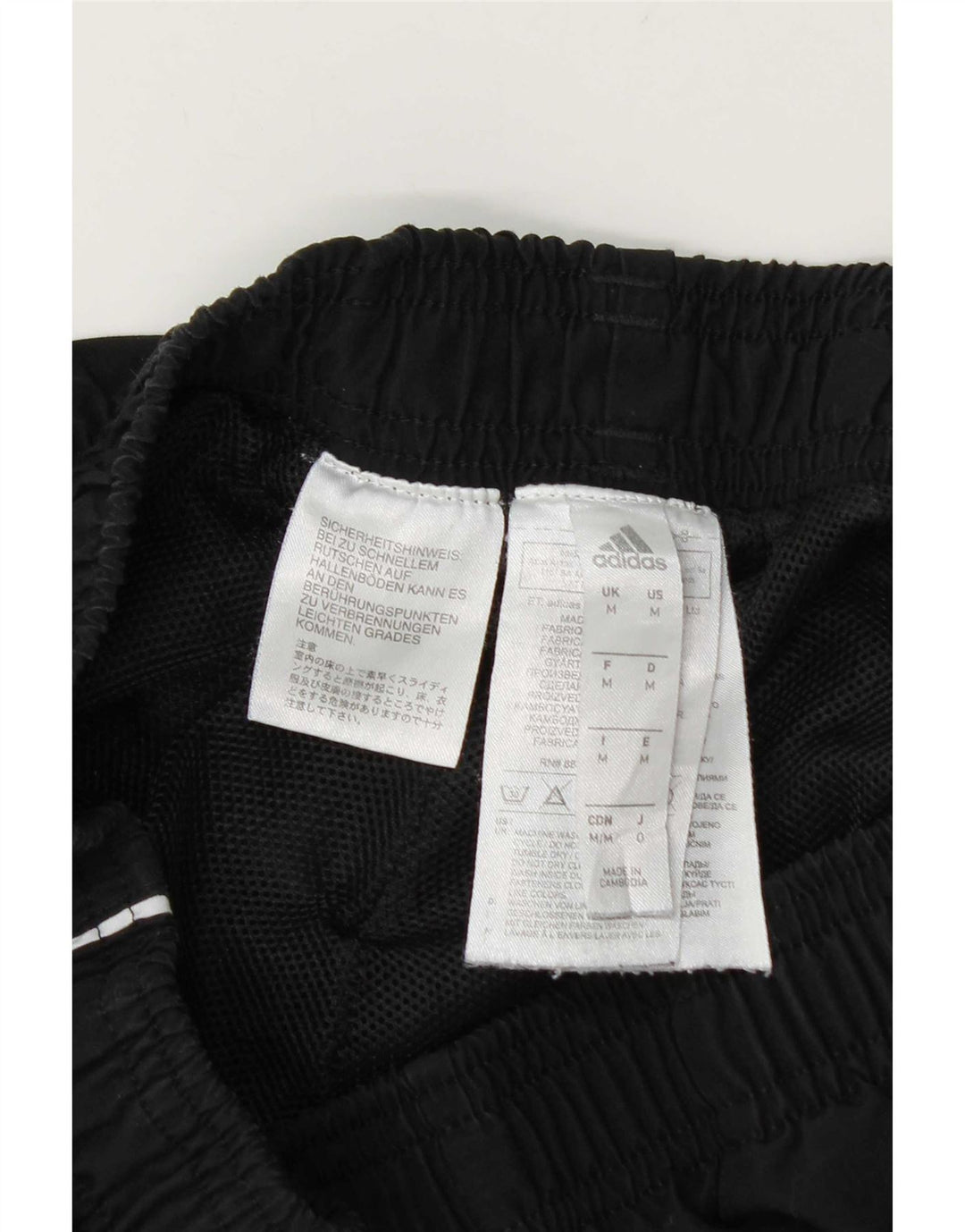 Pantalón De Chándal Adidas Hombre Mediano Negro Colorblock Poliéster
