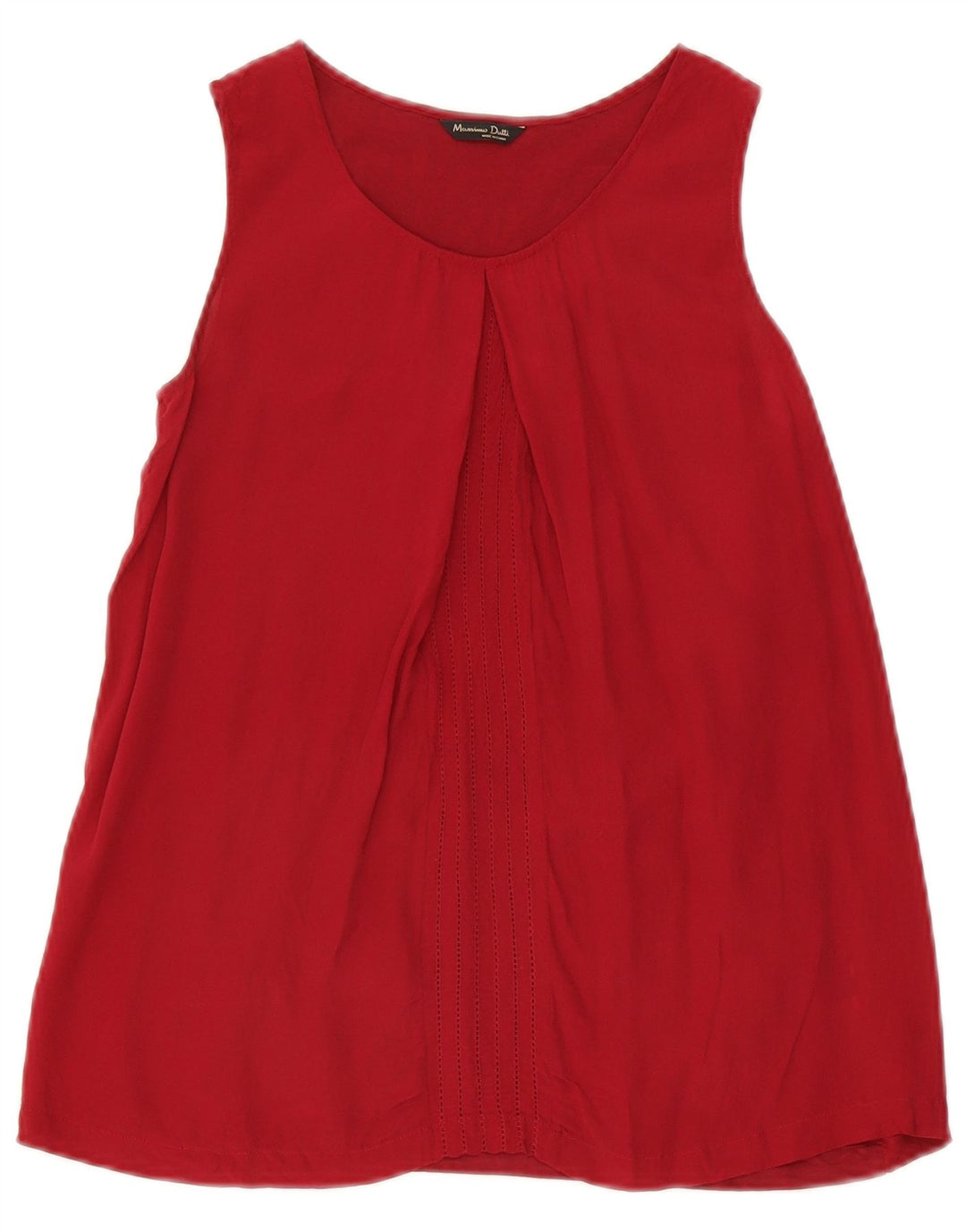 Massimo Dutti Blusa Sin Mangas Mujer UK 10 Small Rojo