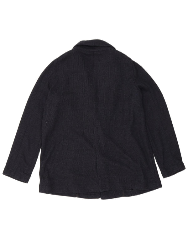 Zara Chaqueta tipo blazer extragrande con 1 botón para mujer UK 6 XS Poliéster azul marino