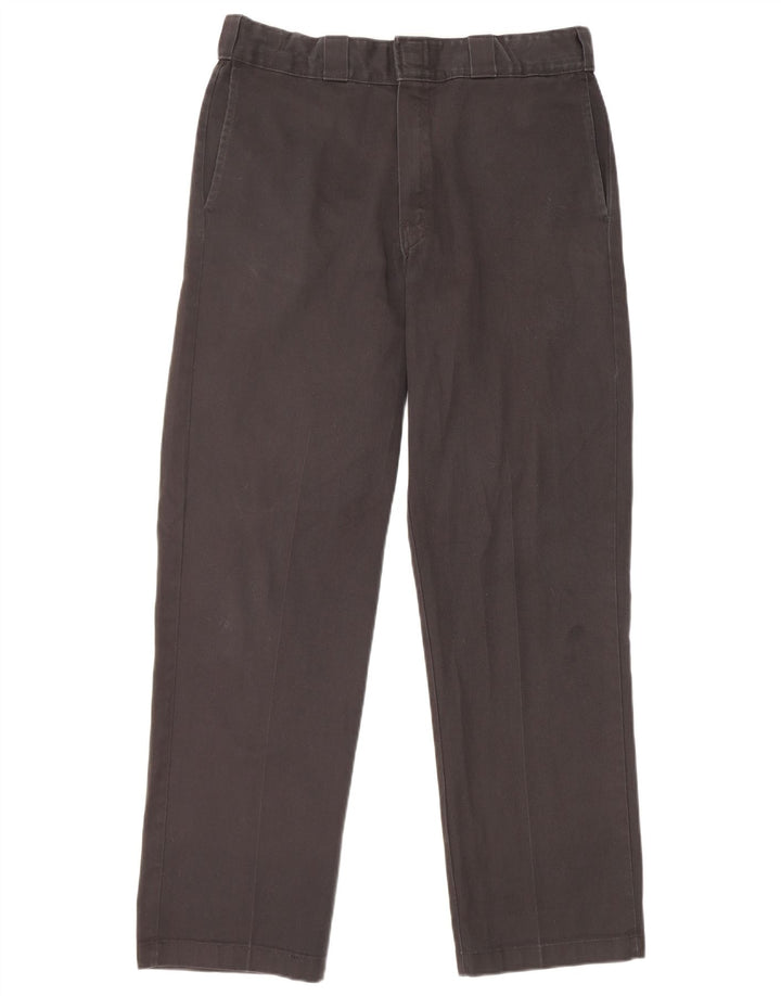 Dickies Pantalón chino recto para hombre W34 L32 Poliéster negro