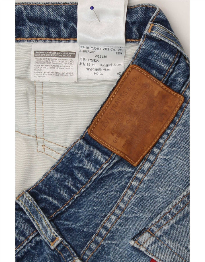 Vaqueros rectos desgastados para hombre Levi's W32 L30 Algodón azul