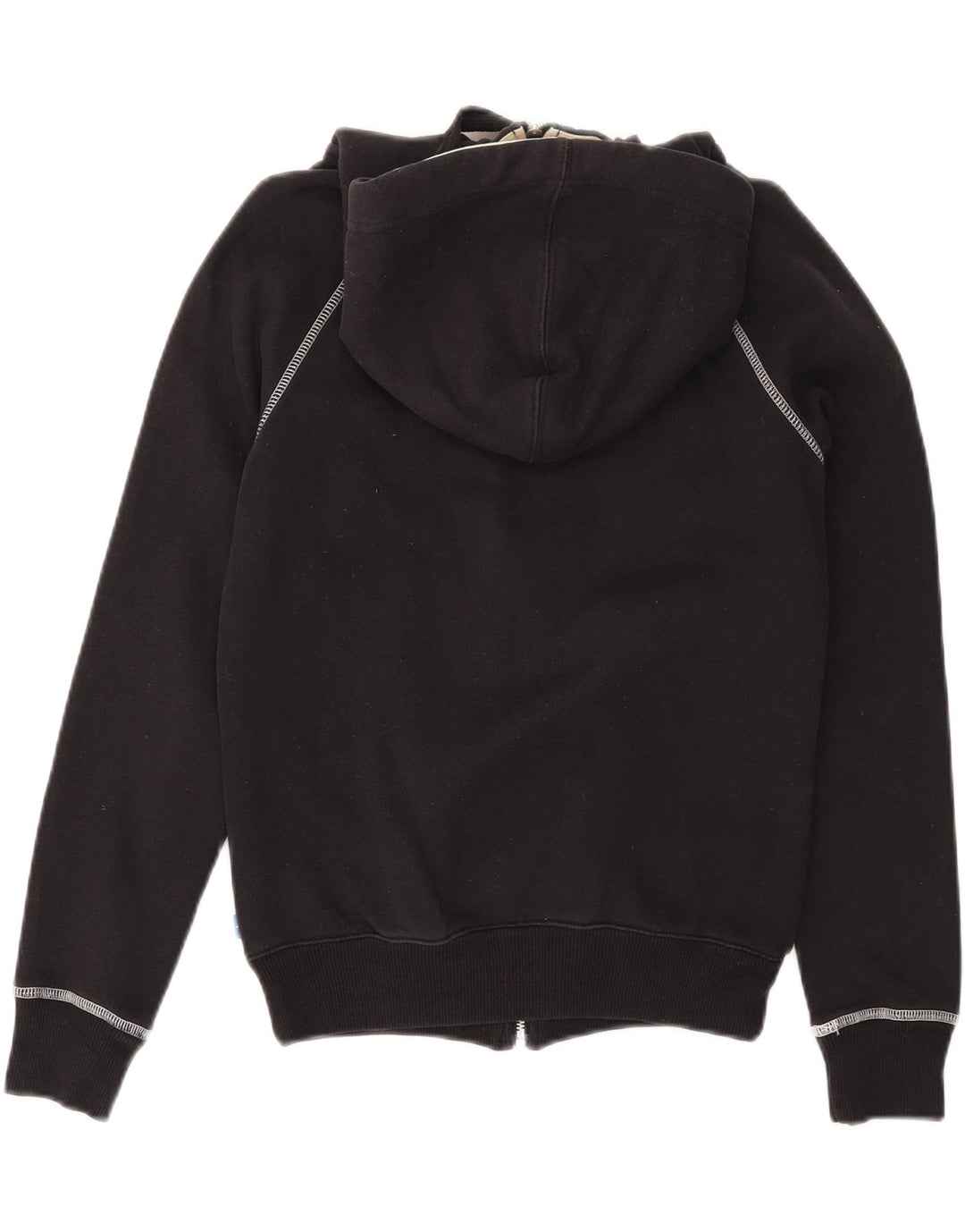 ADIDAS Sudadera con capucha gráfica para mujer Reino Unido 10 Pequeño Algodón negro