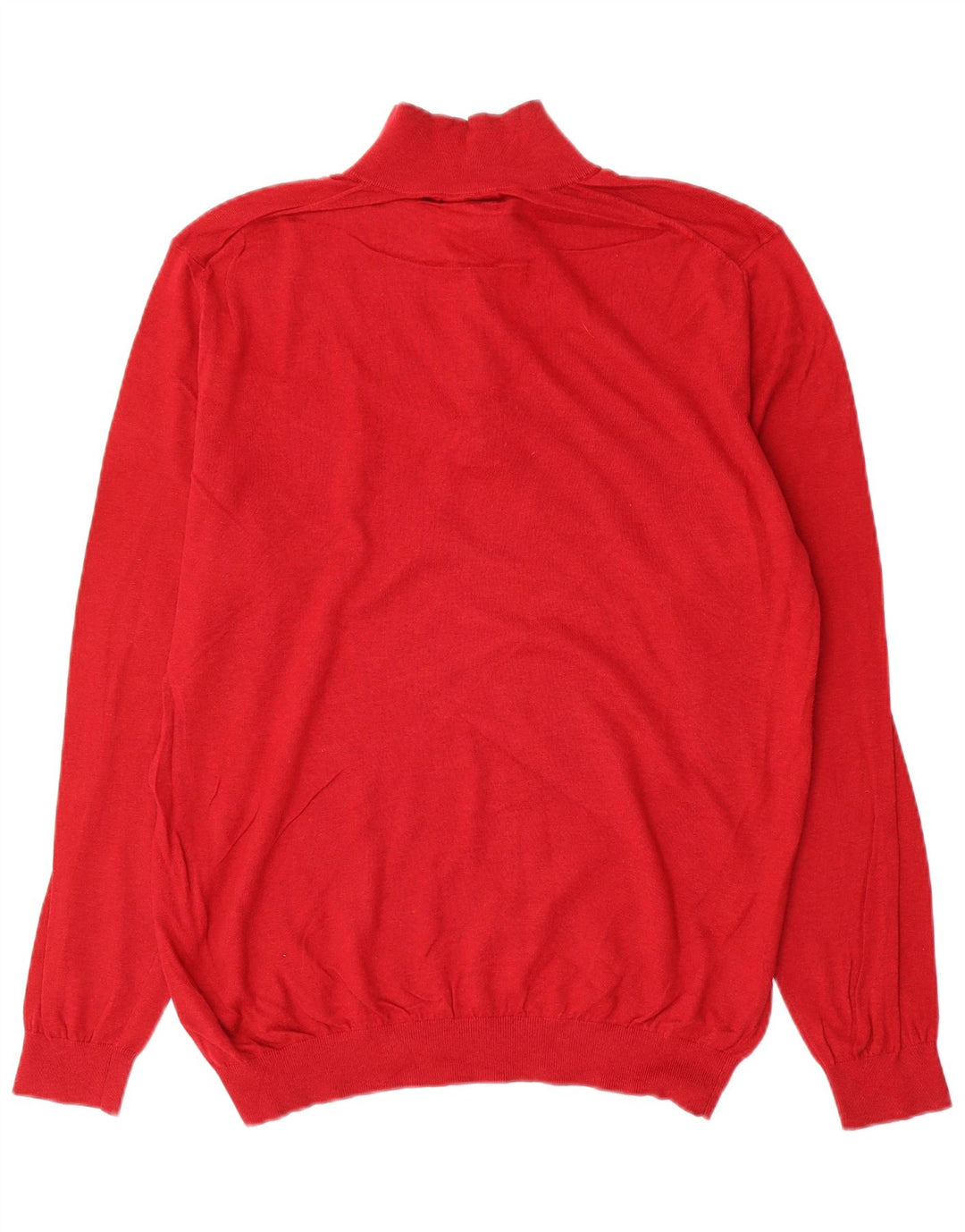 Massimo Dutti Hombre Jersey Con Cremallera Y Cuello Jersey Grande Rojo Algodón