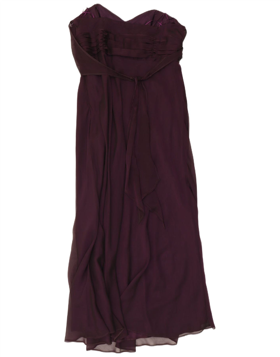 DEBUT Vestido largo sin tirantes para mujer UK 40 XL Poliéster morado