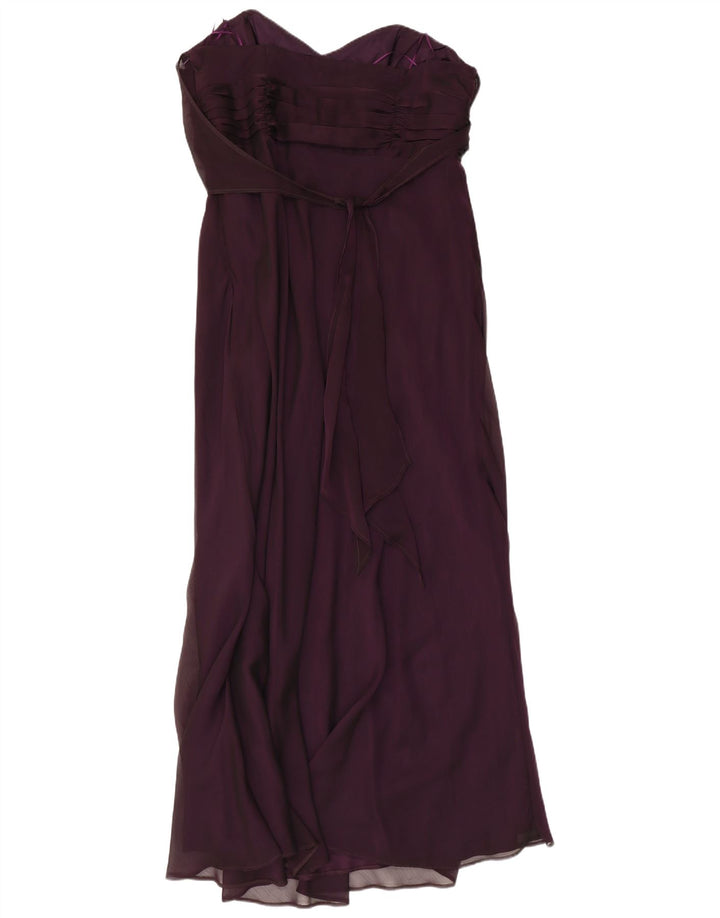 DEBUT Vestido largo sin tirantes para mujer UK 40 XL Poliéster morado