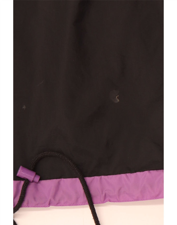 RODEO Chaqueta anorak con capucha para hombre UK 36 Small Black Colourblock Nylon