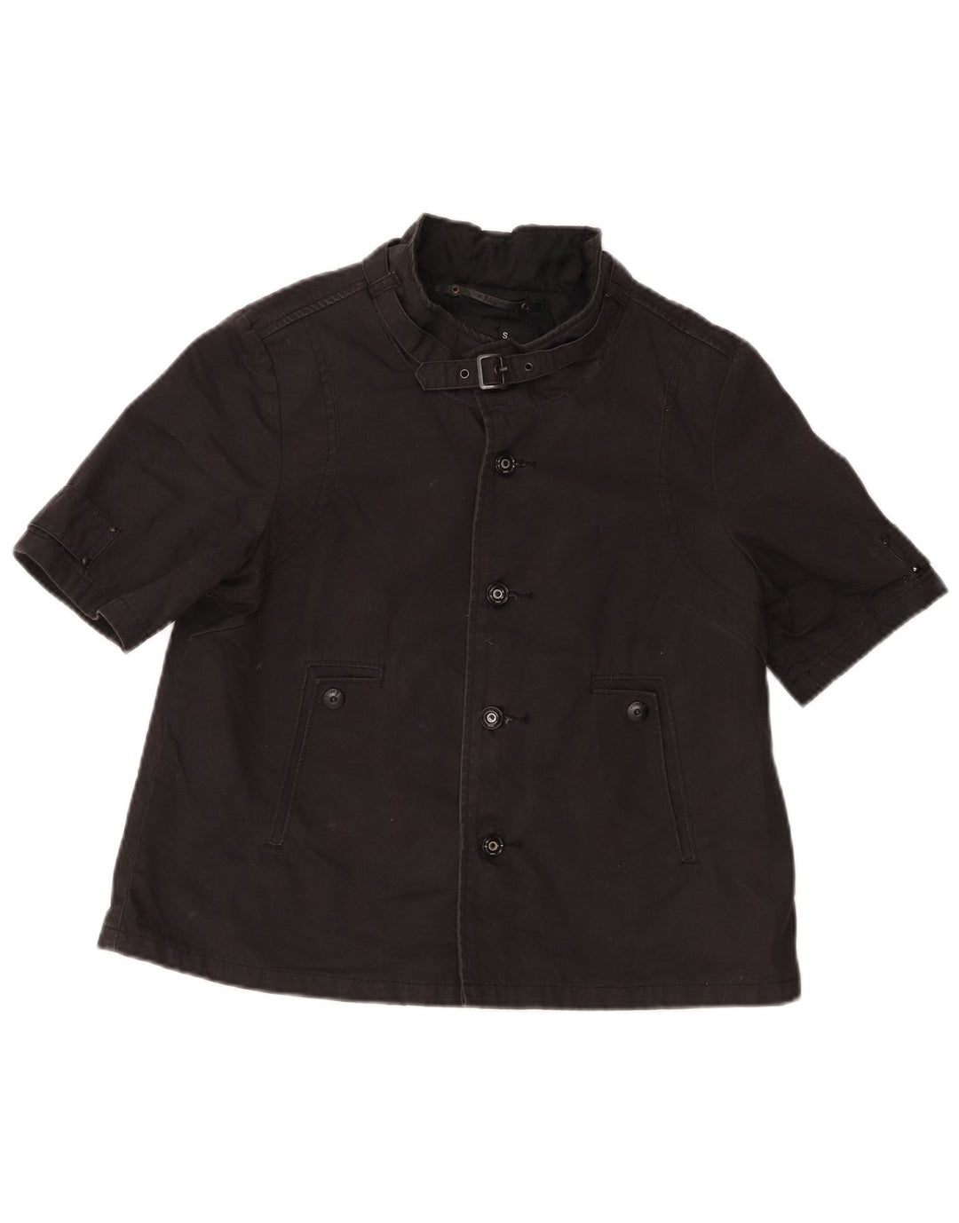 G-Star Chaqueta Bomber de Manga Corta para Mujer UK 40 Small Algodón Negro