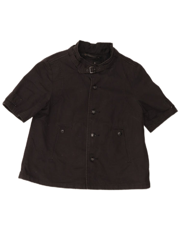 G-Star Chaqueta Bomber de Manga Corta para Mujer UK 40 Small Algodón Negro