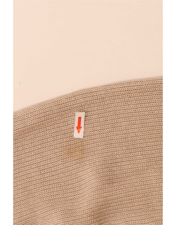 Marks & Spencer Jersey de cuello tipo polo azul Harbor para hombre, talla grande, color beige